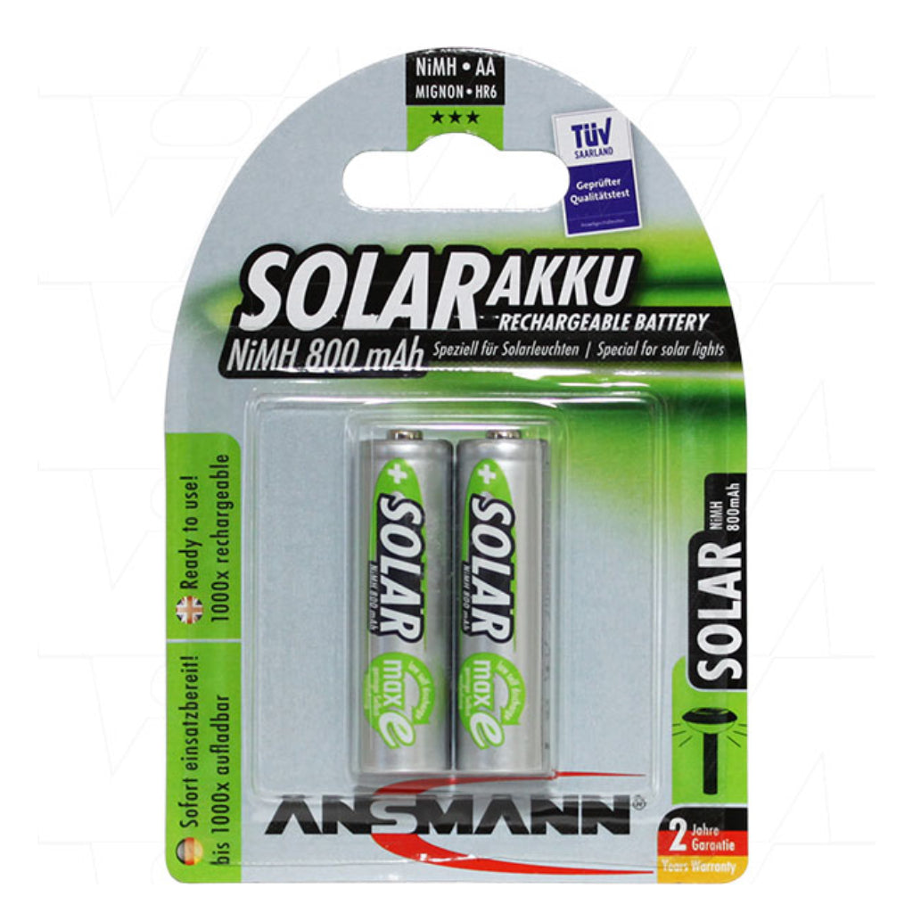 ANSMANN SOLARAKKU Rechargeable Battery NiMH AA 1.2V 59001-076BP2
