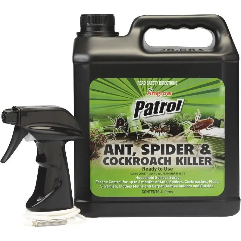 Amgrow Patrol Ant Spider & Cockroach Killer Spray 4L 82031