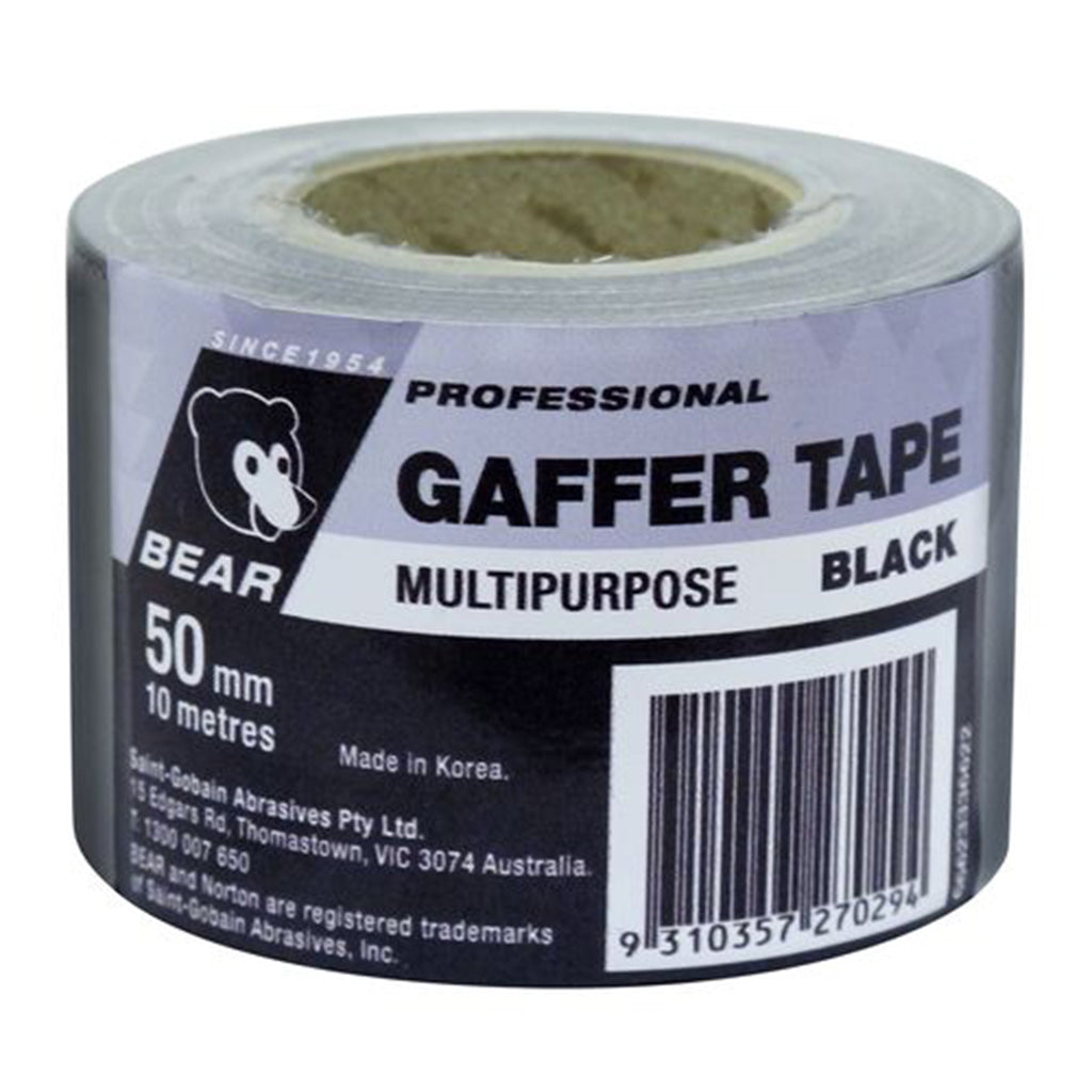 BEAR Black Multipurpose Gaffer Tape 50mmX10m