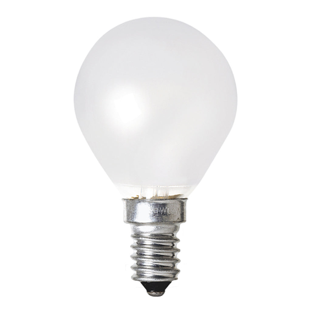 FSL Fancy Round Incandescent Light Bulb E14 240V 60W Frosted 000358
