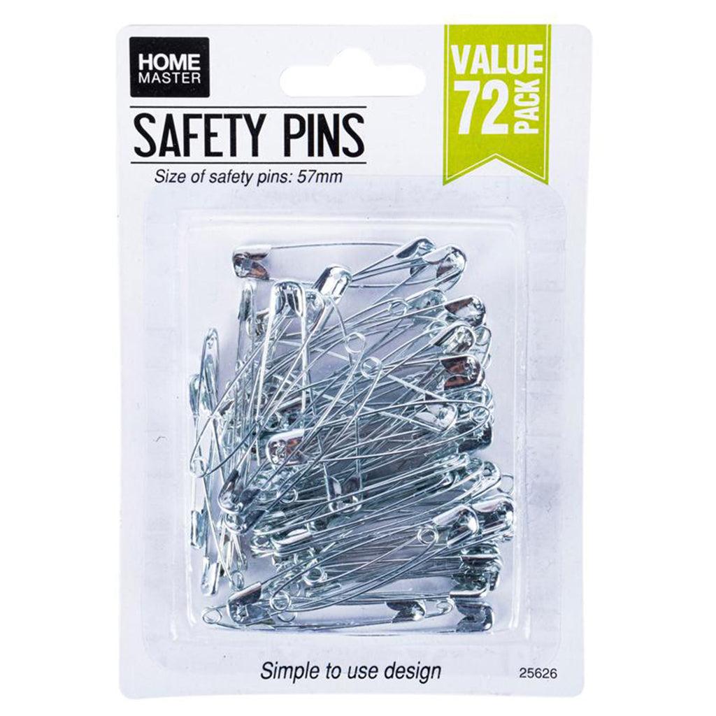 HOME MASTER Safety Pins 57mm 72Pcs 25626