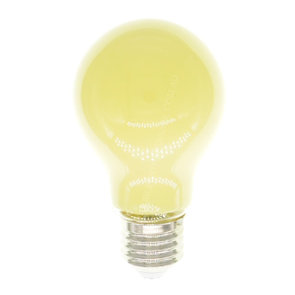 LUSION Coloured GLS LED Light Bulb E27 240V 3W Yellow 20704