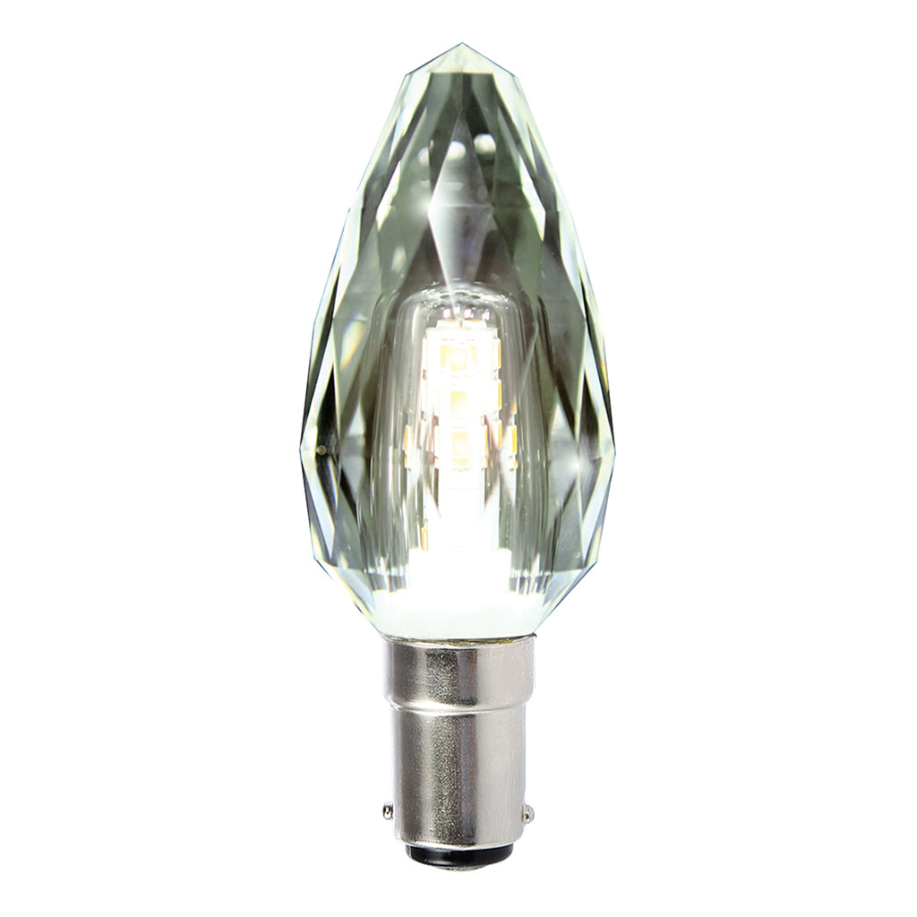 Lusion Candle Crystal GEM LED Light Bulb B15 240V 4W W/W 20277