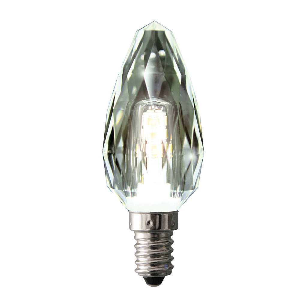 Lusion Candle Crystal GEM LED Light Bulb E14 240V 4W W/W 20275