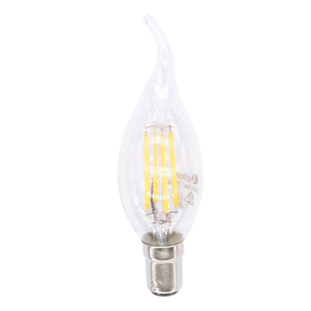 Lusion Flame Candle Filament LED Light Bulb 240V 4W B15 W/W 20251