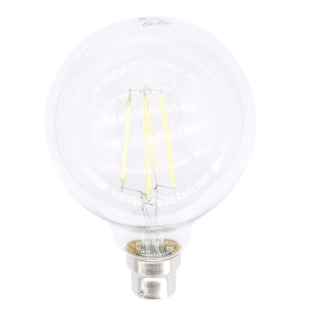 Lusion G95 Filament Spherical LED Light Bulb B22 240V 8W C/DL 20963