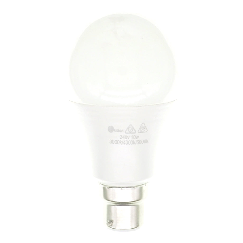 Lusion GLS Tri Colour LED Light Bulb B22 240V 10W 20601