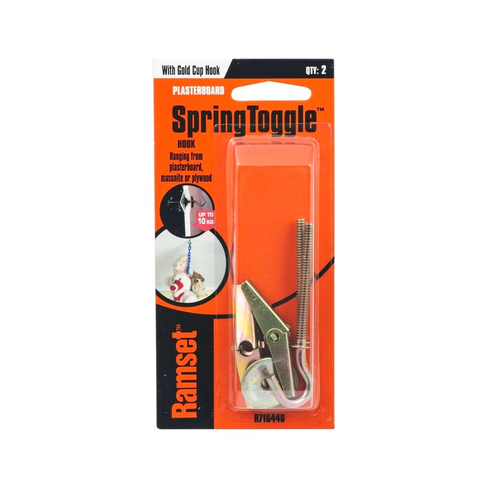 Ramset Gold Spring Toggle With Cup Hook R716446