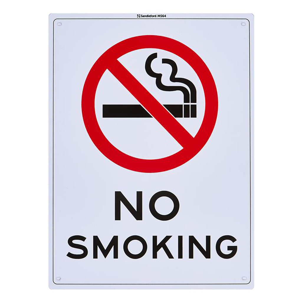 Sandleford Medium Sign NO SMOKING 300x450x1mm MLS22