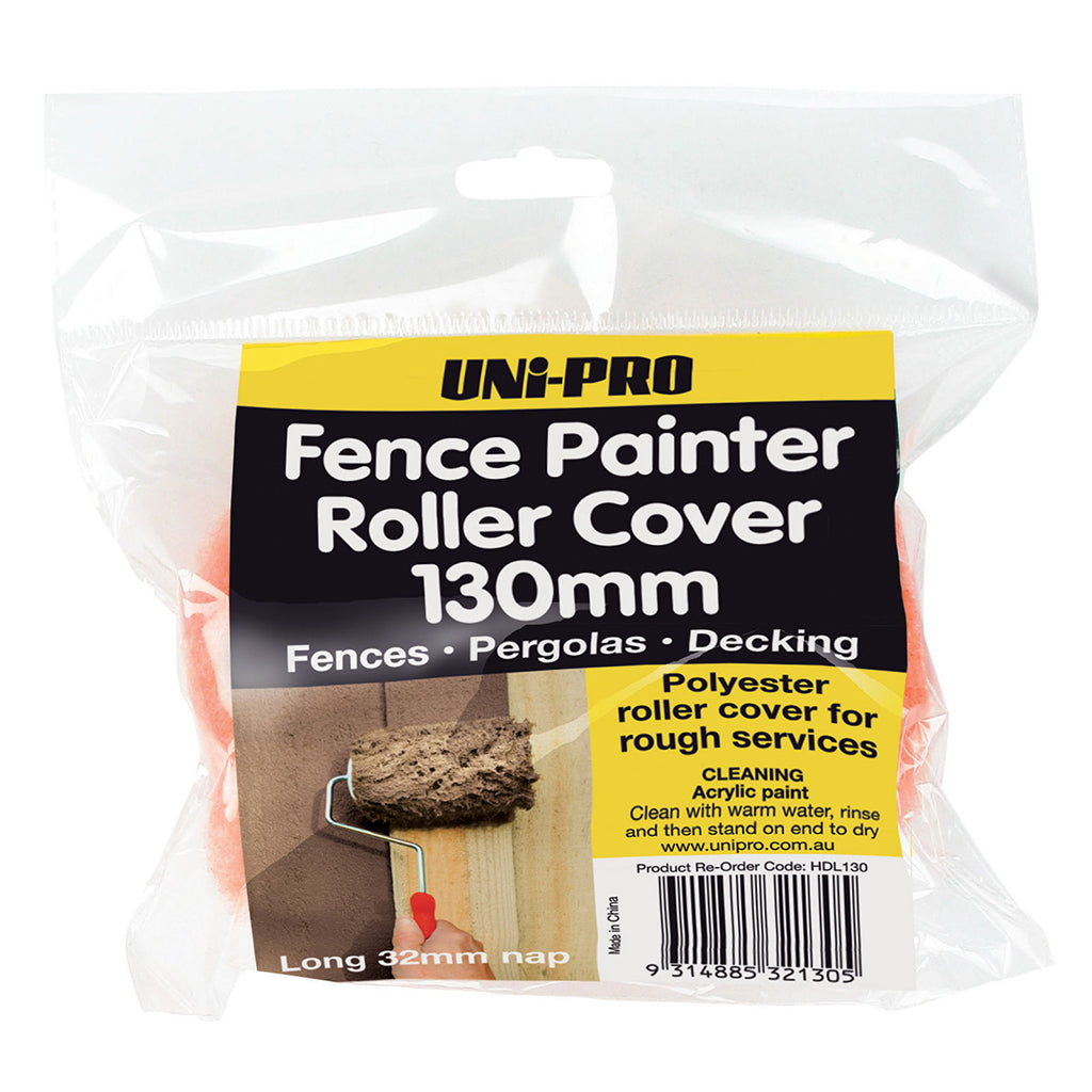 UNI-PRO Fence Painter Roller Cover 130mm with 32mm Nap HDL130
