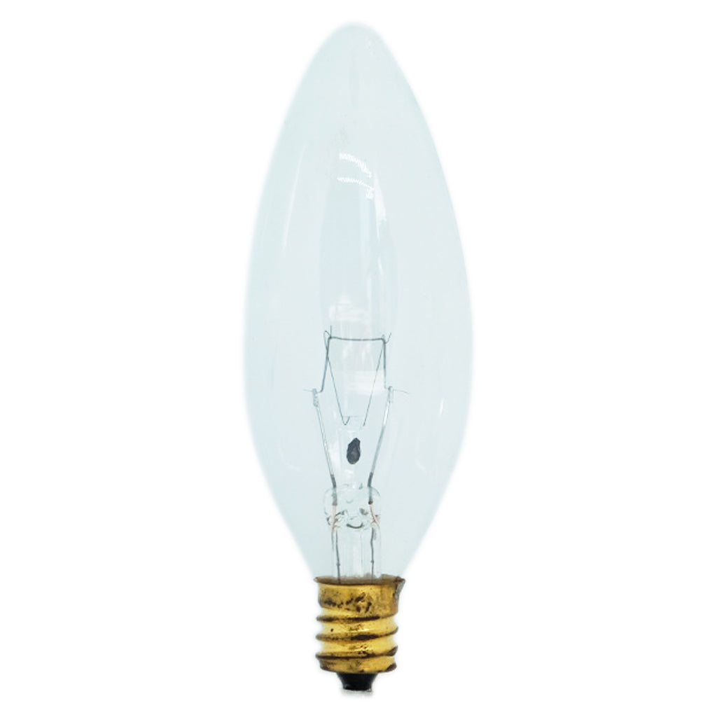 US-Style Light Fitting Candle Incandescent Light Bulb E12 240V 25W Clear