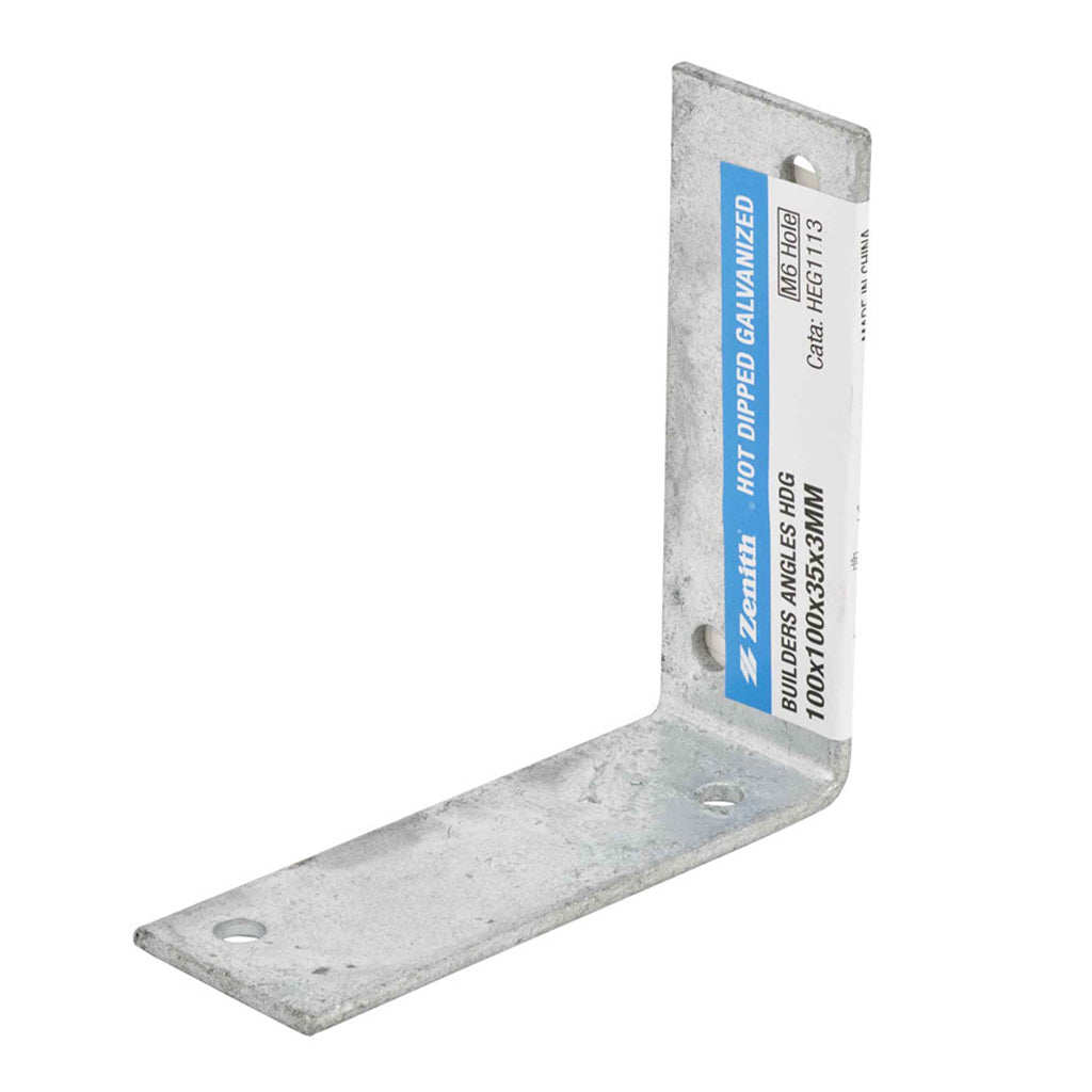 Zenith Angle Bracket Galvanised 100x100x35x3mm HEG1113