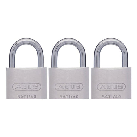 ABUS Titanium 38mm Padlock Triple Pack 54TI40TRIPLESC