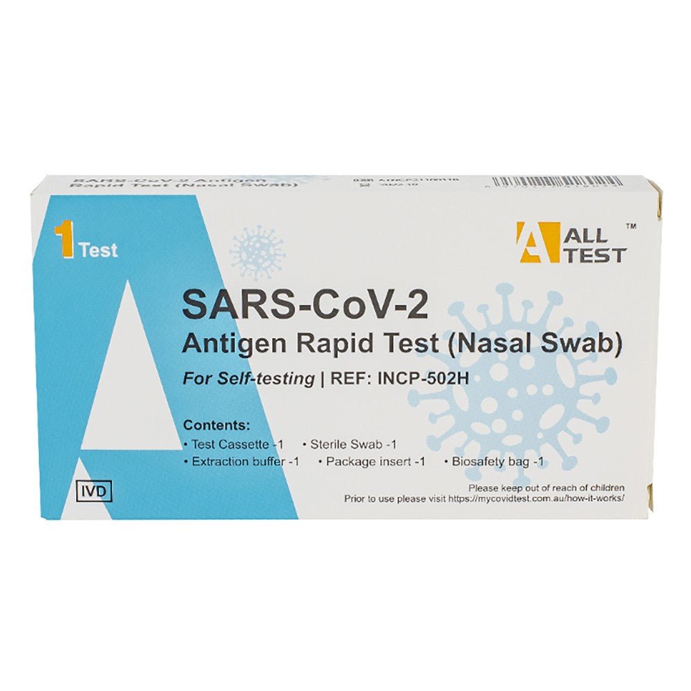 ALL TEST SARS-COV-2 Antigen Rapid Test (Nasal Swab) INCP-502H - Double Bay Hardware