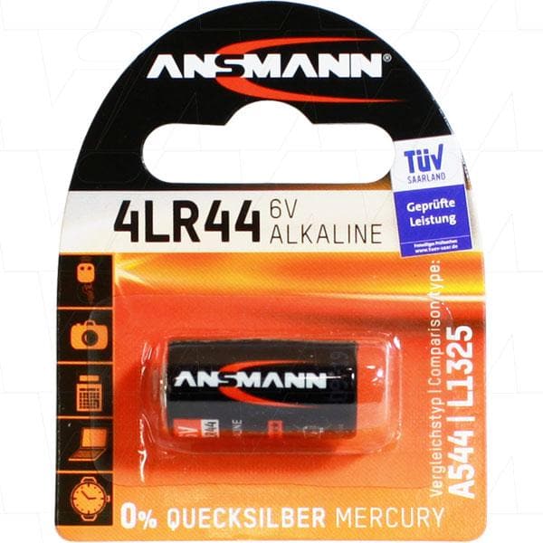 ANSMANN Alkaline Batteries 6V 4LR44,476A,A544,V4034PX,PX28A,4LR44-BP1 - Double Bay Hardware