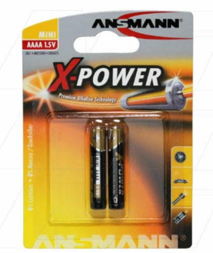 ANSMANN Alkaline Battery 1.5V AAAA 4061, AM6, LR61, LR8D425, MN2500 - Double Bay Hardware