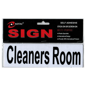 AOTAI Plastic Self Adhesive Sign Cleaners Room 200x60x2mm SL - AT4050