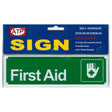 ATP Plastic Self Adhesive Sign First Aid 200x60x2mm