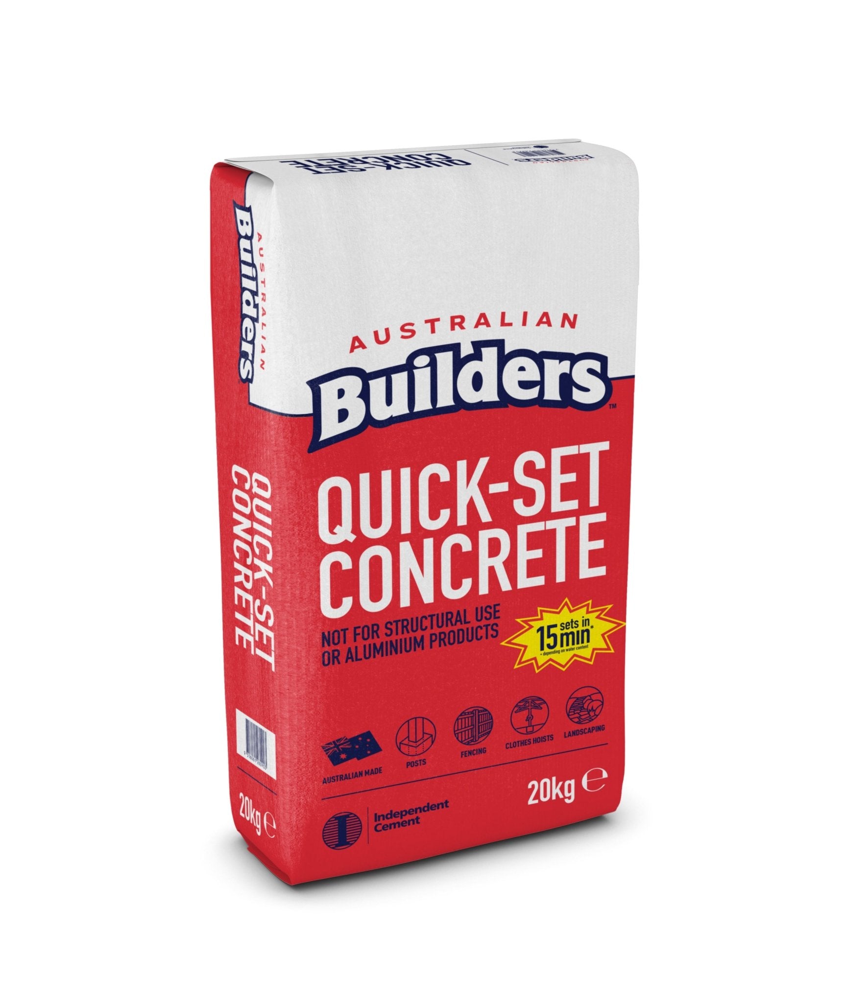 Australian Builders Quick Set Concrete 20KG - Double Bay Hardware