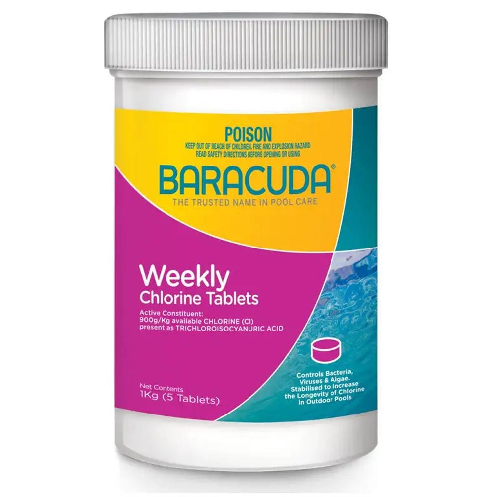 Baracuda Weekly Chlorine Tablets 1kg WC000106 - Double Bay Hardware