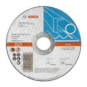 Bosch Metal Cut Off Wheel 125X2.8X22mm 2.608.603.037