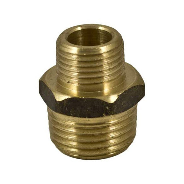 Brasshards Nipple Hex Red Brass 10mm x 6mm 5NP210B