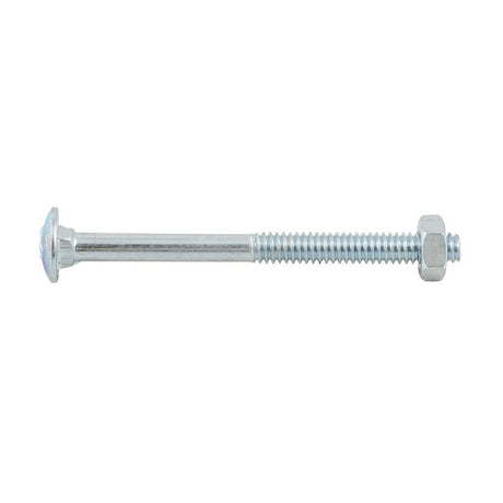 Bremick Cup Head Bolt And Nut Zinc Plated ¼" x 2½"