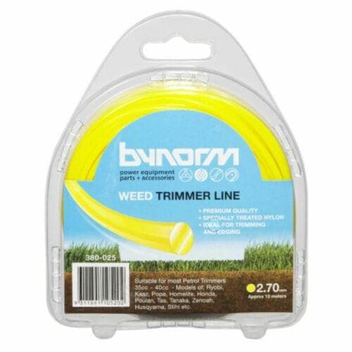 BYNORM Weed Trimmer Line Yellow 2.70mmx12m 380-025 - DoubleBayHardware