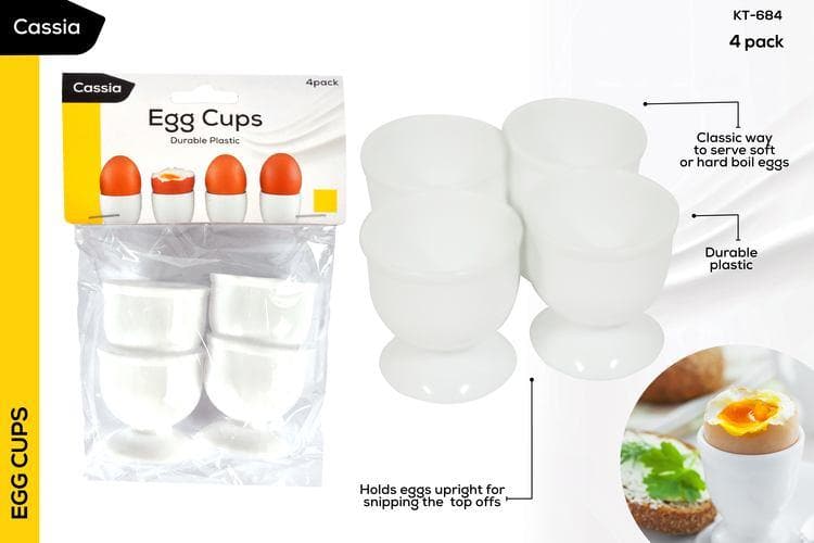Cassia Egg Cups Durable Plastic 4pcs KT-684 - DoubleBayHardware