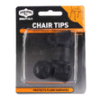 Cold Steel Chair Tips Rubber Black Round 13mm PK4 35002