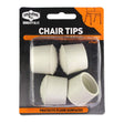 Cold Steel Chair Tips Rubber White Round 25mm 35017