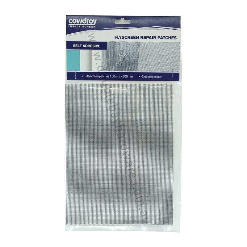 Cowdroy Self Adhesive Flyscreen Repair Patches 3PCS 150mm x 200mm IACC0202003 - DoubleBayHardware