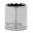 CRESCENT 1/2" Drive 12 Point Standard Metric Socket 13mm CDS73N