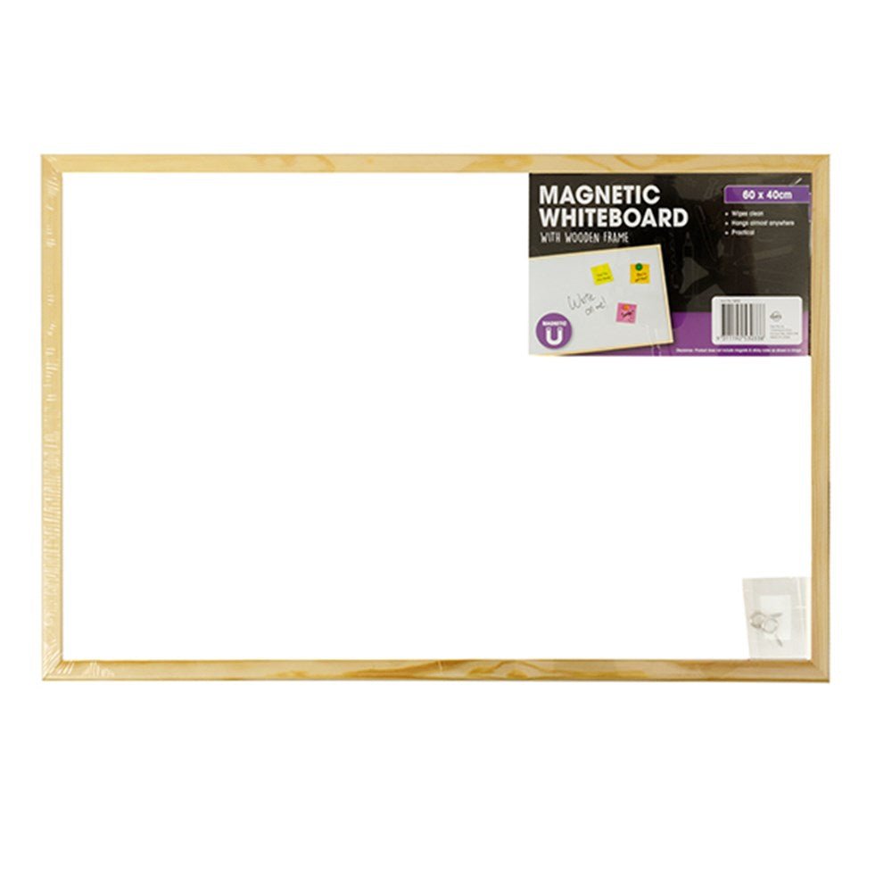 dats Whiteboard Wooden Frame Magnetic 40x60cm 53033 - Double Bay Hardware
