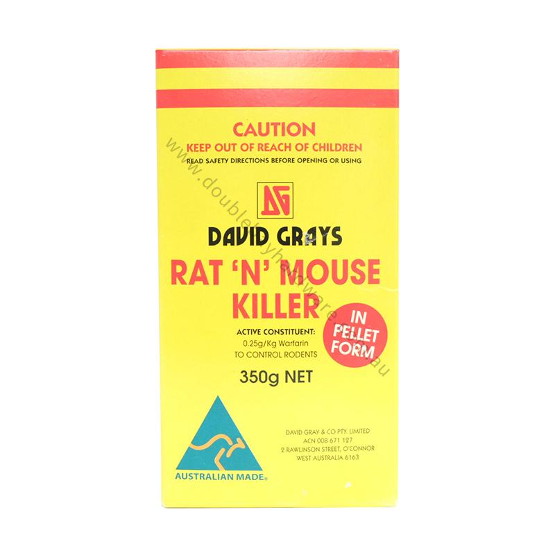 David Grays Rat 'N' Mouse Killer Pellet 350g 22622 - Double Bay Hardware