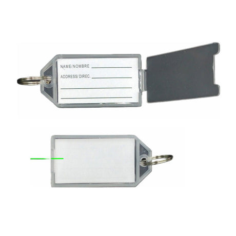 DB Hardware Key Tags White Rectangular 50Pcs