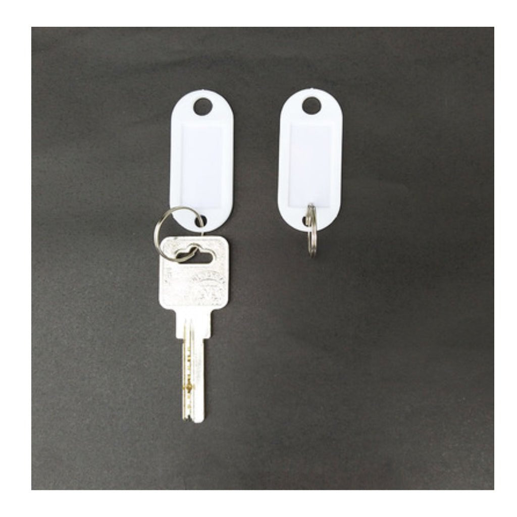 DB Hardware Key Tags White Stadium Shape 50Pcs – Double Bay Hardware