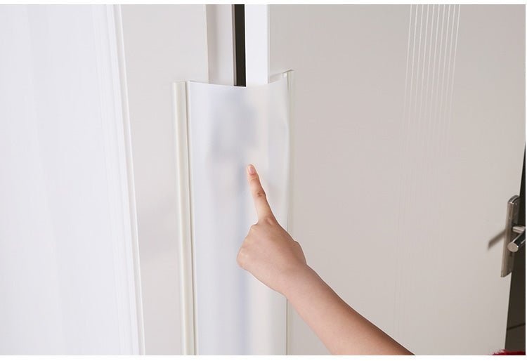 Door Finger Guard 20x150cm White Frosted Silicon For 180° Open Door