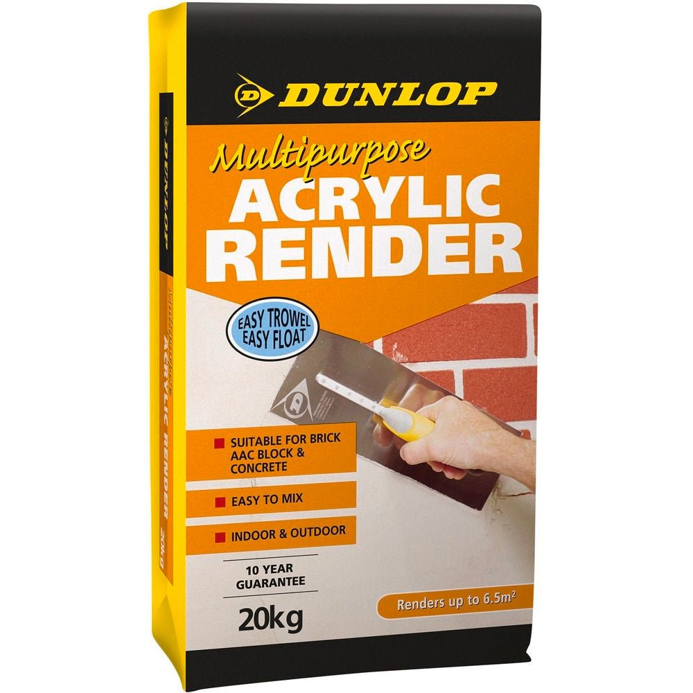 DUNLO Multipurpose Acrylic Render 20kg 13372 - Double Bay Hardware