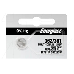 Energizer Silver Oxide Button Cell Battery 1.55V 27mAh SR721SW