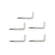 Everhang Square Hooks White 25mm 5Pcs 72506 - Double Bay Hardware