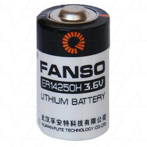 Fanso 1/2AA 3.6V 1200mAh High Capacity Lithium Thionyl Chloride Battery ER14250H - Double Bay Hardware