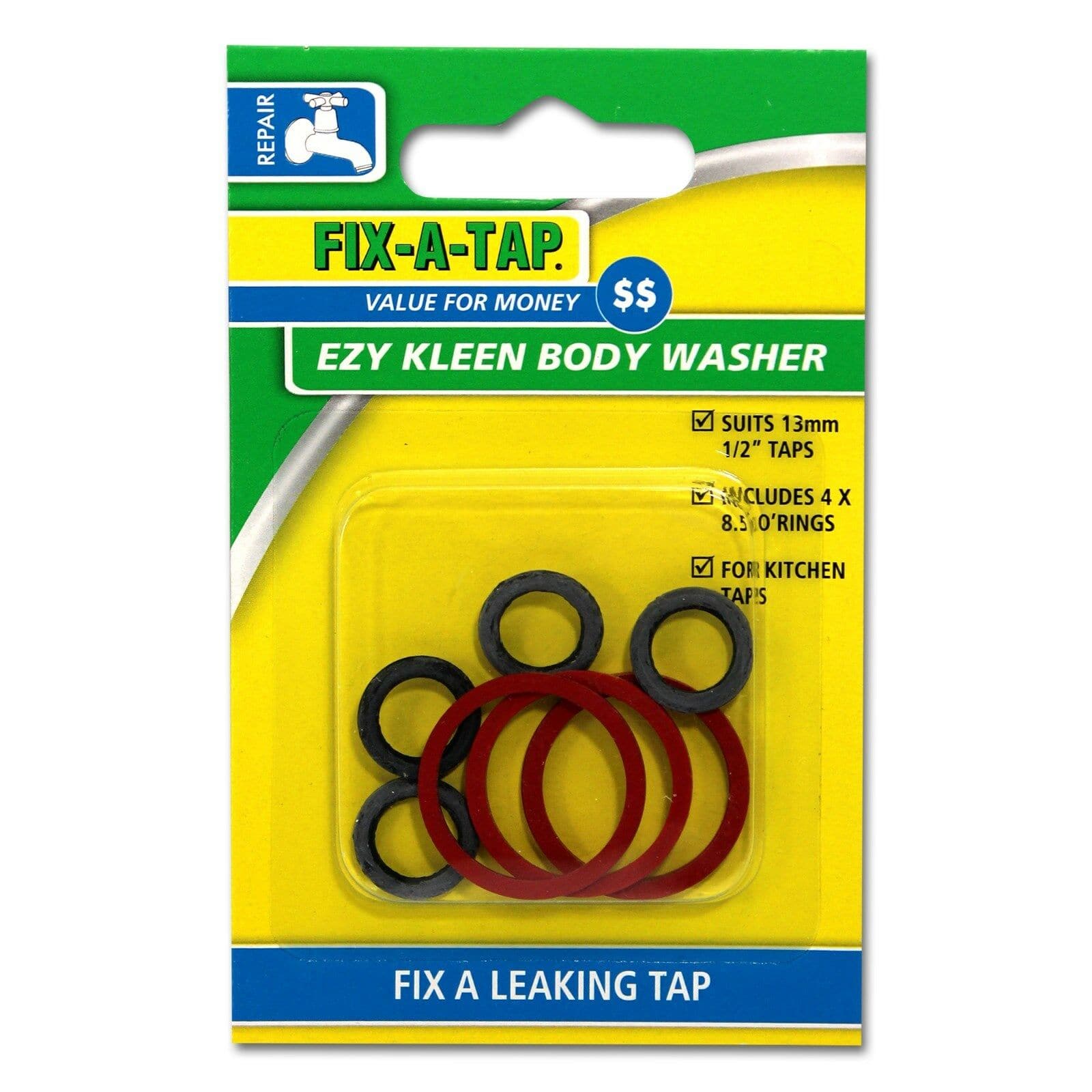 FIX-A-TAP Ezy Kleen Washers Suits 13mm(1/2") Taps 221124 - Double Bay Hardware