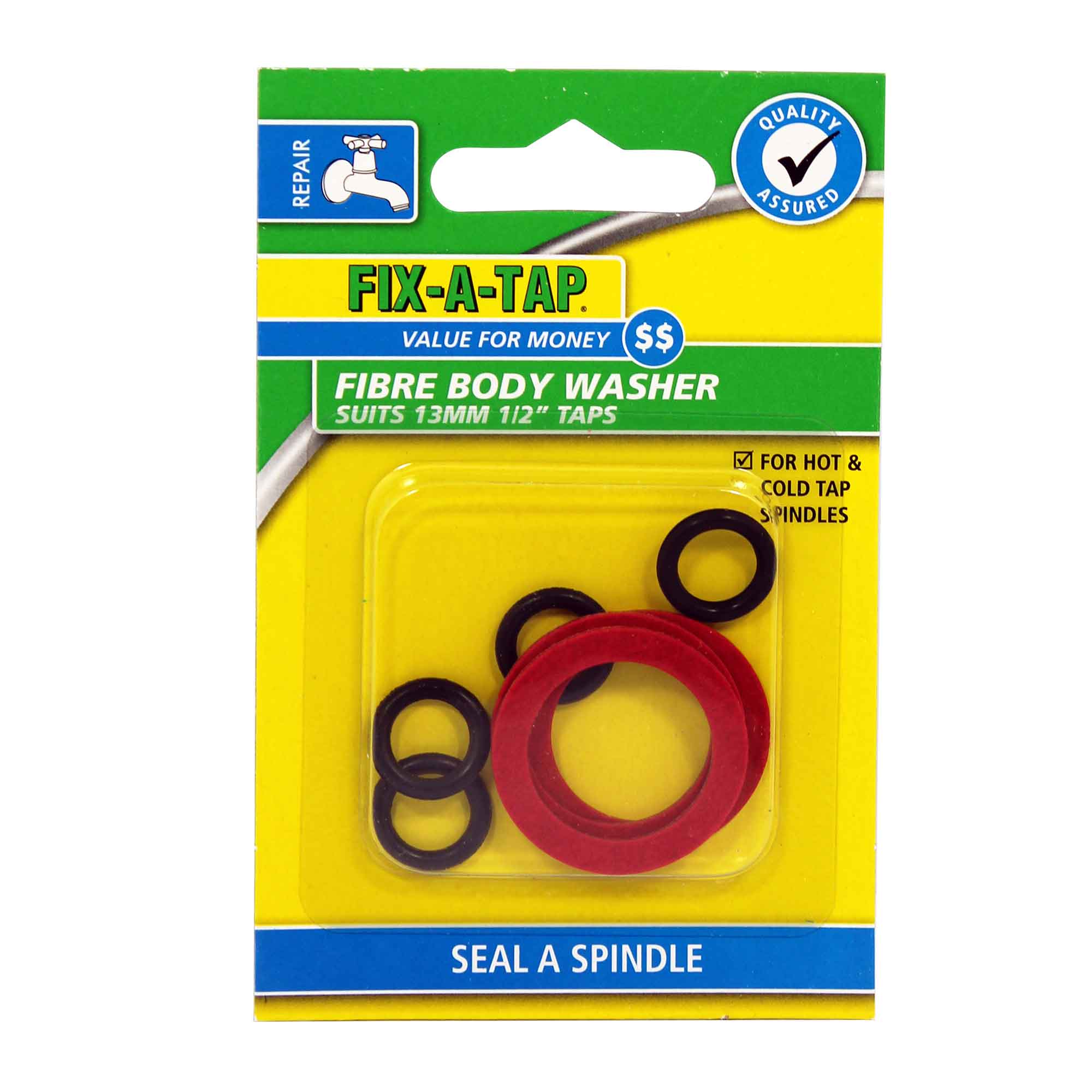 FIX-A-TAP Fibre Body Washers & O-Ring Kit Suits 13mm Taps 220127 - Double Bay Hardware