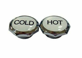 FIX - A - TAP Long Lasting Tap Buttons Hot&Cold Chrome Plate 19mmX10mm Depth 217882