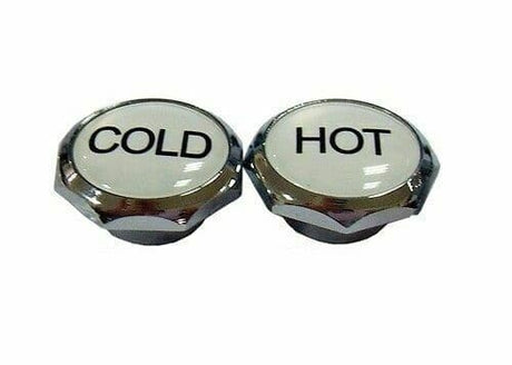 FIX - A - TAP Long Lasting Tap Buttons Hot&Cold Chrome Plate 19mmX10mm Depth 217882
