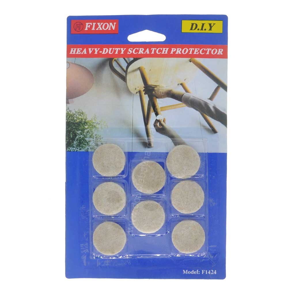 Fixon 22mm Beige Felt Furniture Adhesive Scratch Protector 8 Pieces F1424 - Double Bay Hardware