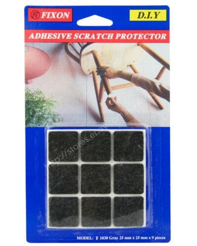 Fixon 25mm Black Felt Furniture Adhesive Scratch Protector 9 Pieces F1030 - Double Bay Hardware