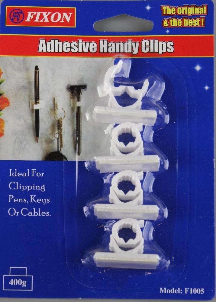 FIXON Adhesive Clips Small Holds Up To 400g F1005 - Double Bay Hardware