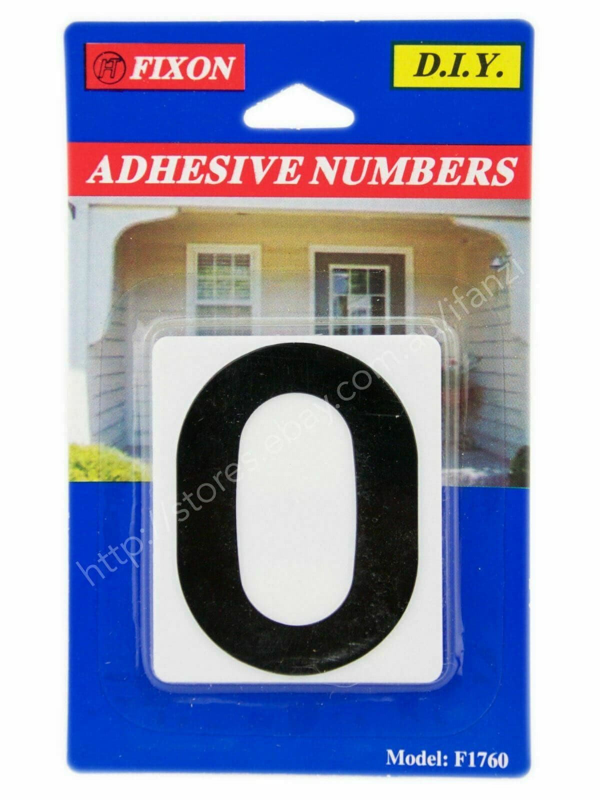 Fixon Adhesive Number Sign For House Street Letterbox Number 59x49x2mm F1760 - Double Bay Hardware